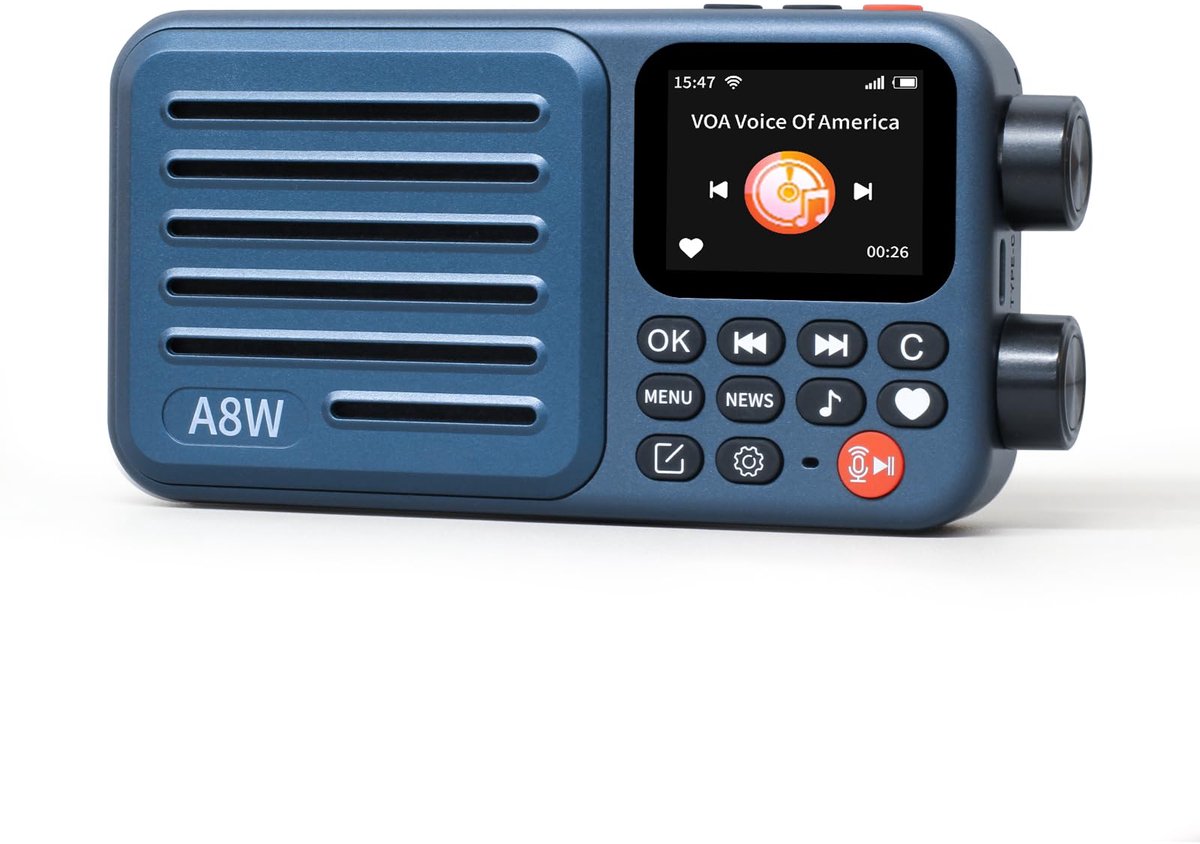 SnelShoppen - Draagbare Smart Internet Radio Ontvanger WIFI/4G Speaker met FM en Micro-SD-kaart, Wereldwijde Radio's voor Thuis, Digitale Radio, Ideaa