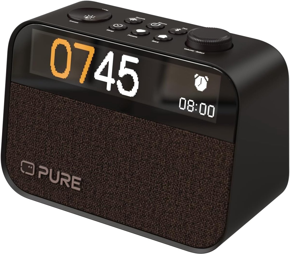 SnelShoppen - Pure Moment Wekkerradio voor Slaapkamer en Kantoor, Digitale DAB+/FM-Radio, Bluetooth, Witte Ruis, Slaaphulp, Lichtwekker, Nachtlampje,