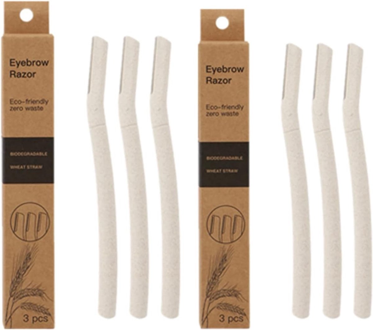 Dermaplanning Blades Set - Biologisch Afbreekbare Scheermesjes voor Gezicht, Perfect voor Peacht Fuzz en Wenkbrauwen, Geschikt voor Mannen en Vrouwen (6 Stuks)