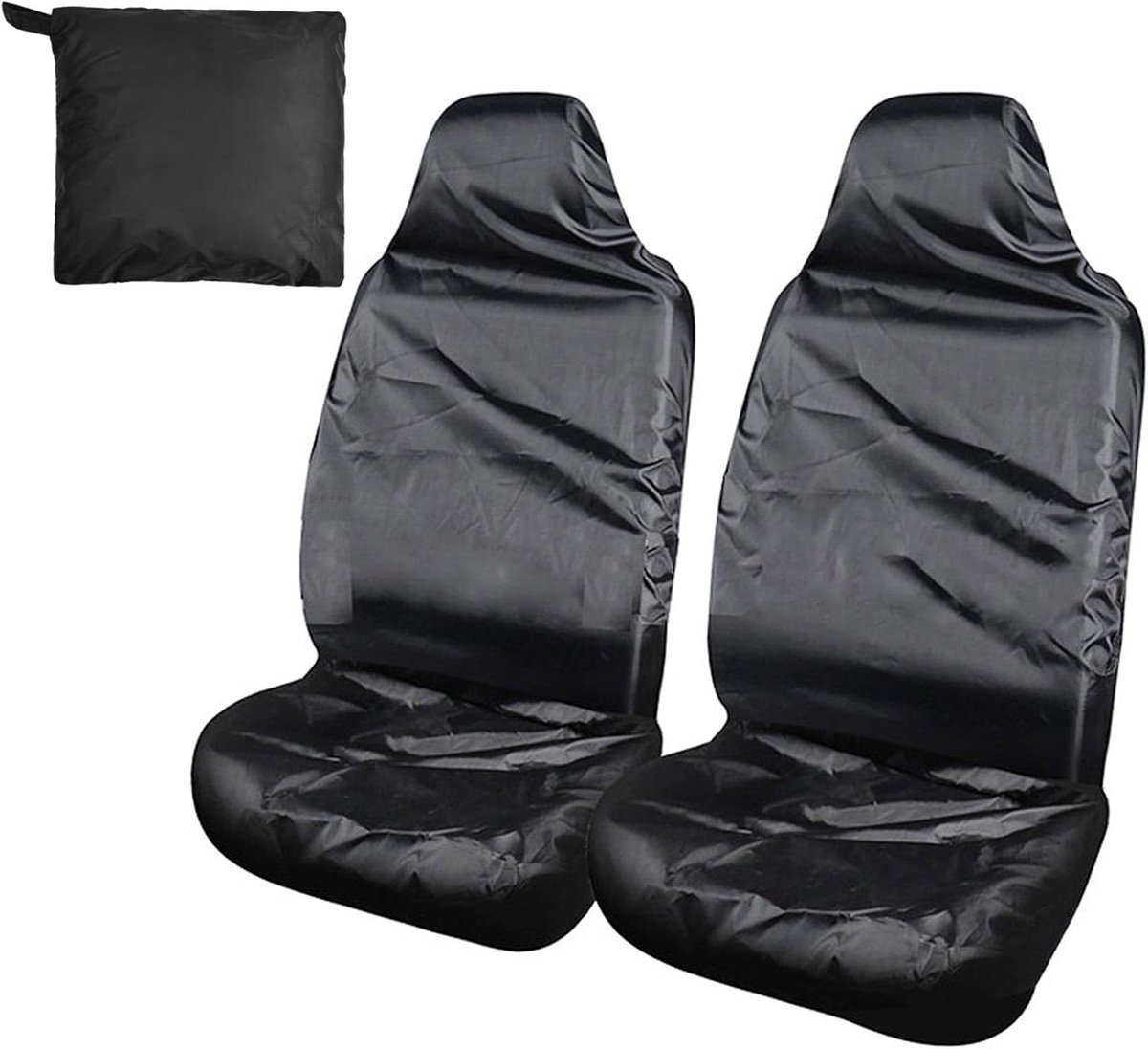 Stoelbeschermers voor autostoelen, 2 stuks, universele autostoelhoezen, beschermhoezen, waterdicht, universeel, zwarte - ShopVlot