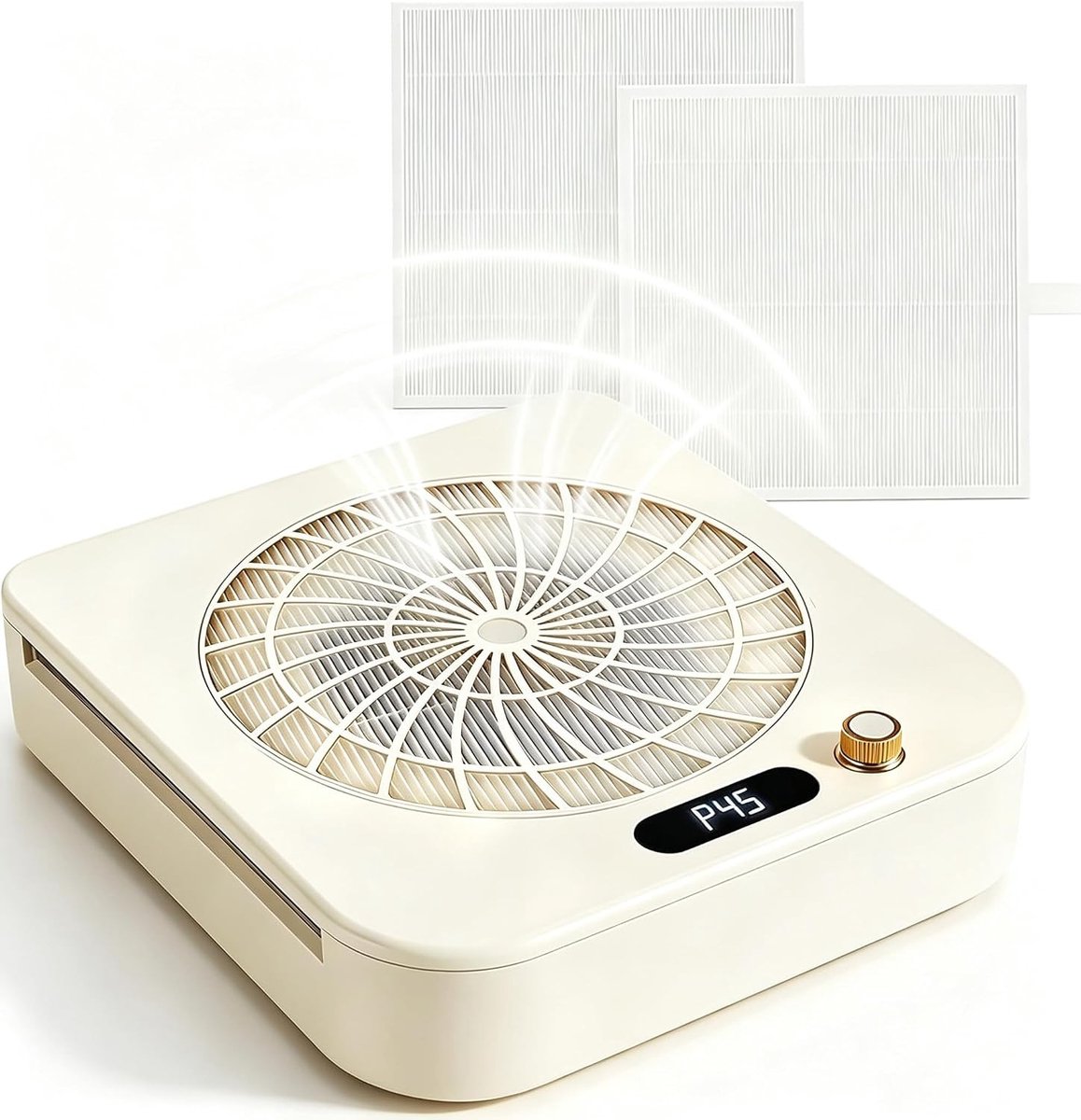Compacte stofafzuiger voor nagels, verstelbare stofzuiger met 80W zuigkracht, ideaal voor manicure en pedicure, inclusief 2 filters en stille werking