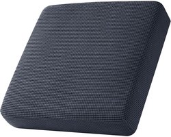 SnelShoppen - SYLC Bankovertrek Stretch, Elastische Kussenslopen, Hoes voor Bank, Antislip Stof, Tartan Design, Donkergrijs, Grote 1-Zits Zitkussen