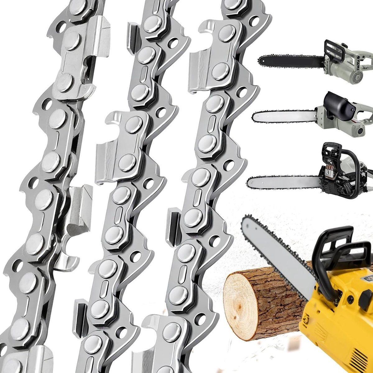 Zaagkettingen .325" 1,5 mm 64 TG - Vervangingsset voor verschillende kettingzagen van Husqvarna en Dolmar