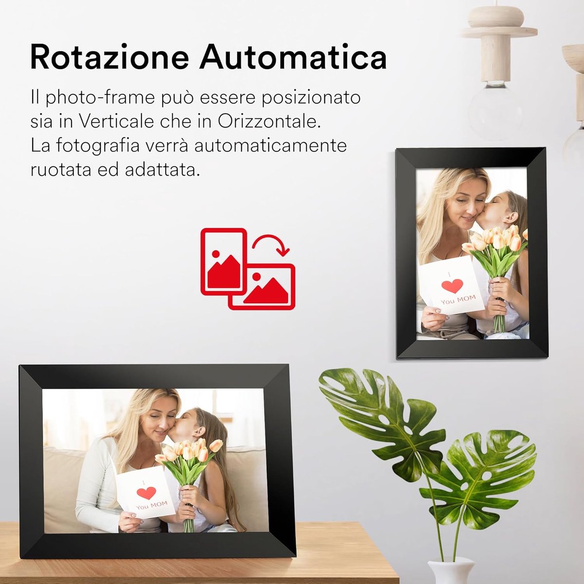 Digitale fotolijst - Foto display - Foto's delen - WiFi verbinding - 10 inch - Zwart — cadeau in Wonen & Interieur - foto 3