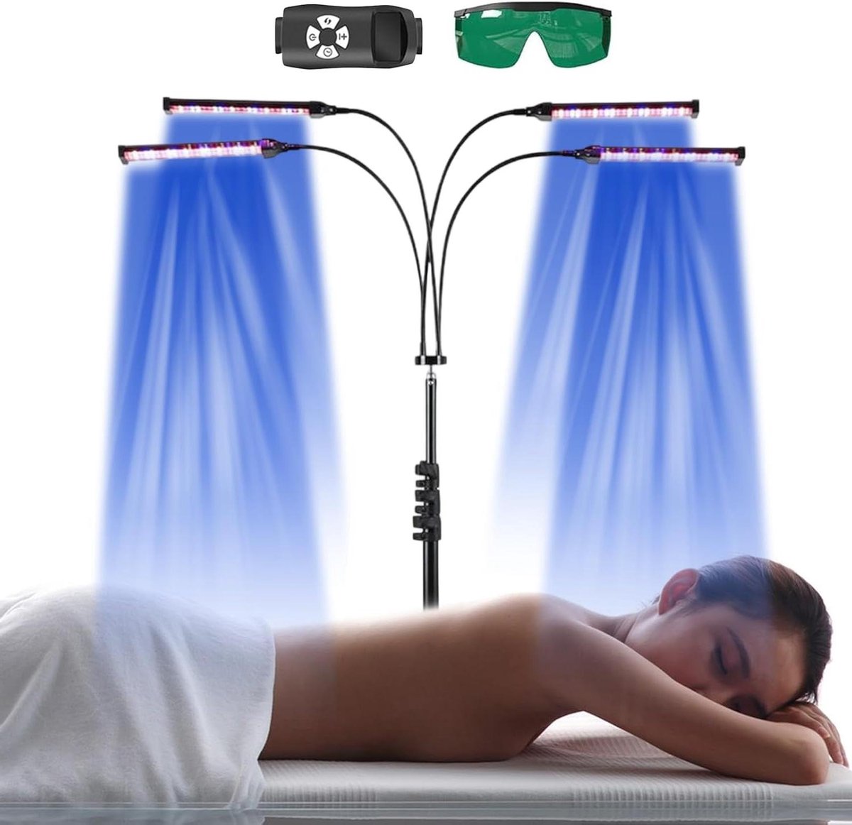 Bruiningslamp - Gezichtsbruiner - Thuisbruining - Blauw licht technologie - 420 LED - Zwart