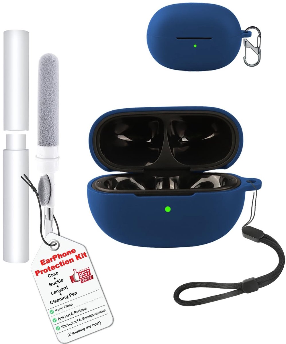 SolidKeus - Shockproof Silicone Hoes voor Draadloze Oordopjes met Sleutelhanger