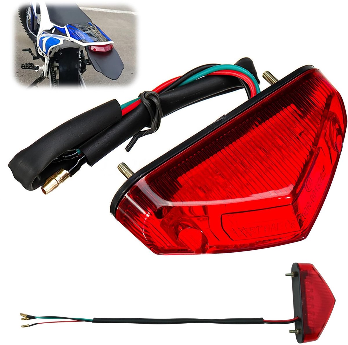SolidKeus - 12V Motorremlicht met 15 LED's en Signaalindicatoren, Waterproof en Duurzaam