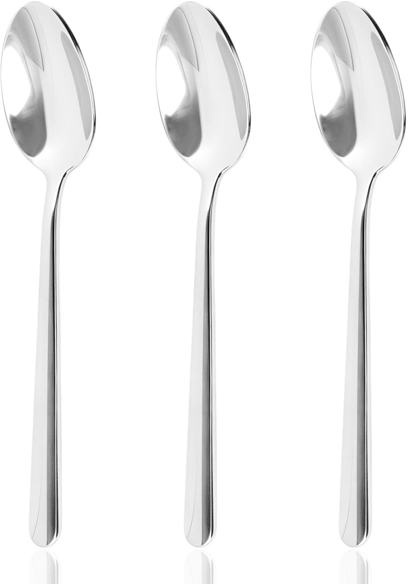 SolidKeus - Set van 3 RVS Lepels van 17 cm voor Koffie en Desserts