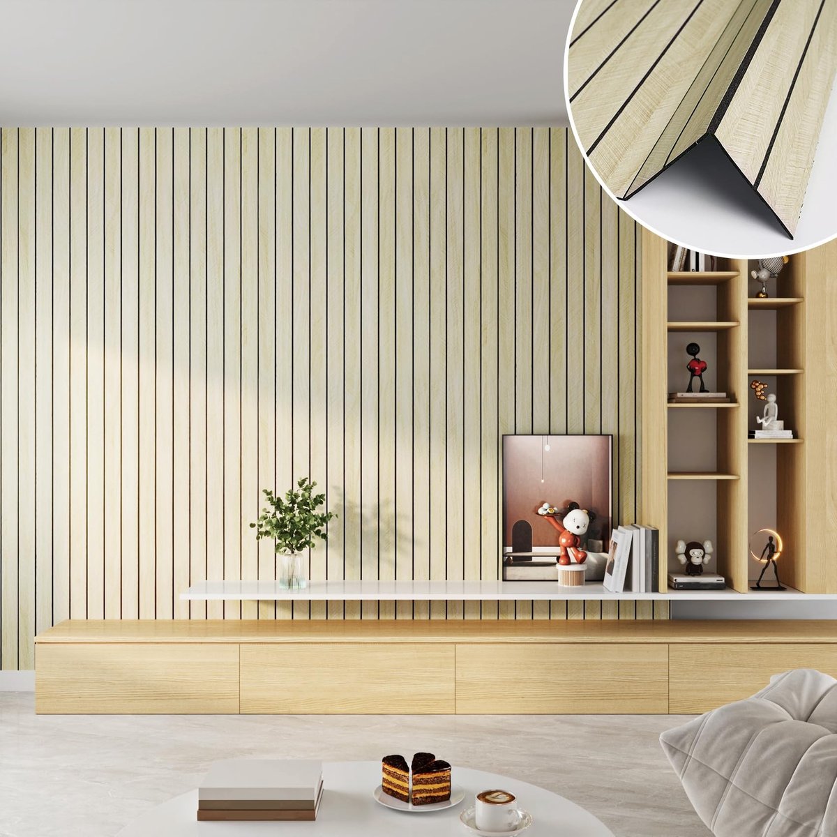 SolidKeus - Zelfklevend 3D Behang met Modern Design voor Woonkamer