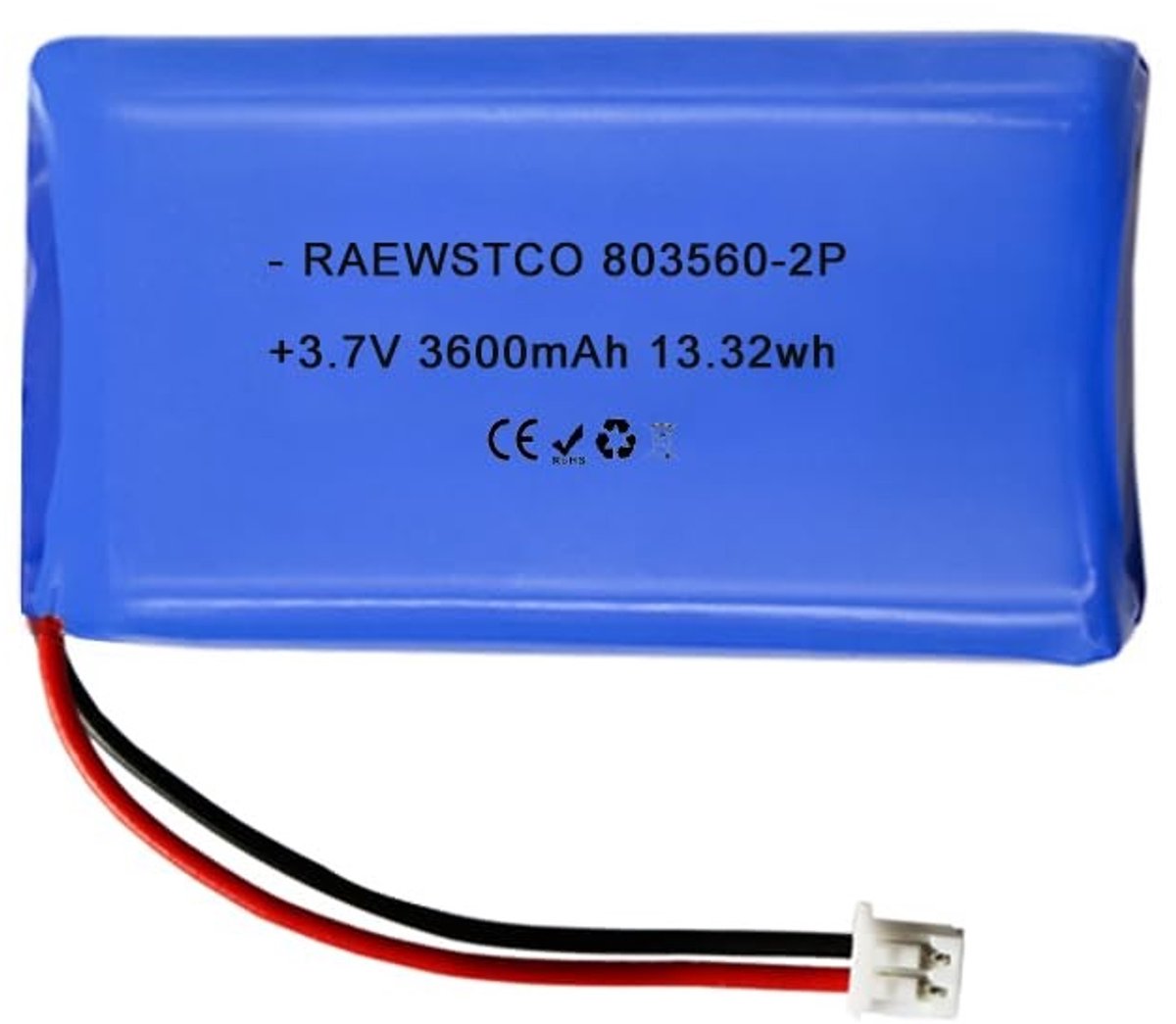 SolidKeus - Oplaadbare Lithiumbatterij 3,7 V 3600 mAh voor Smart Home Toepassingen