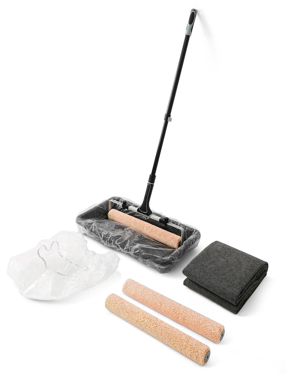 SolidKeus - 18 Inch Verfroller Set met Verftray en Microvezelhoezen