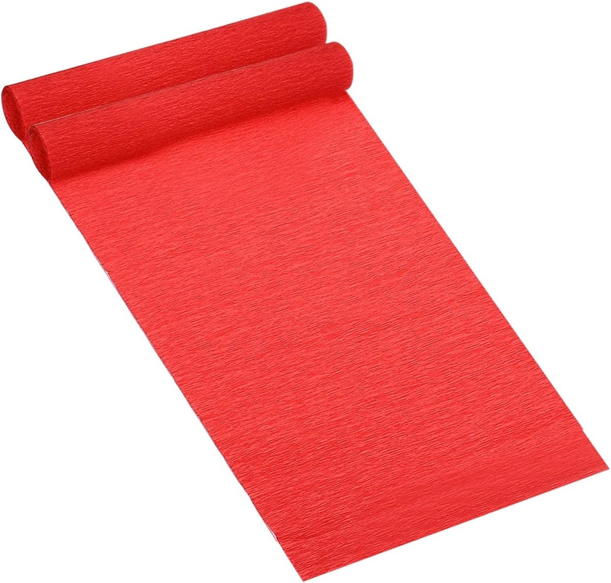2,5 m crêpepapierrol, 2 rollen 25,4 cm breed, zacht papier streamervel voor bloemenverpakking, feest, verjaardag, huwelijksceremonie, verschillende grote festivals, decoratie, rood