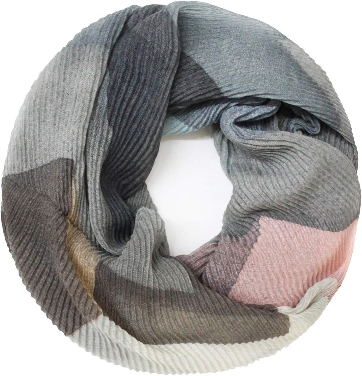Colsjaal voor dames warme en zachte abstracte crash crinkle doek