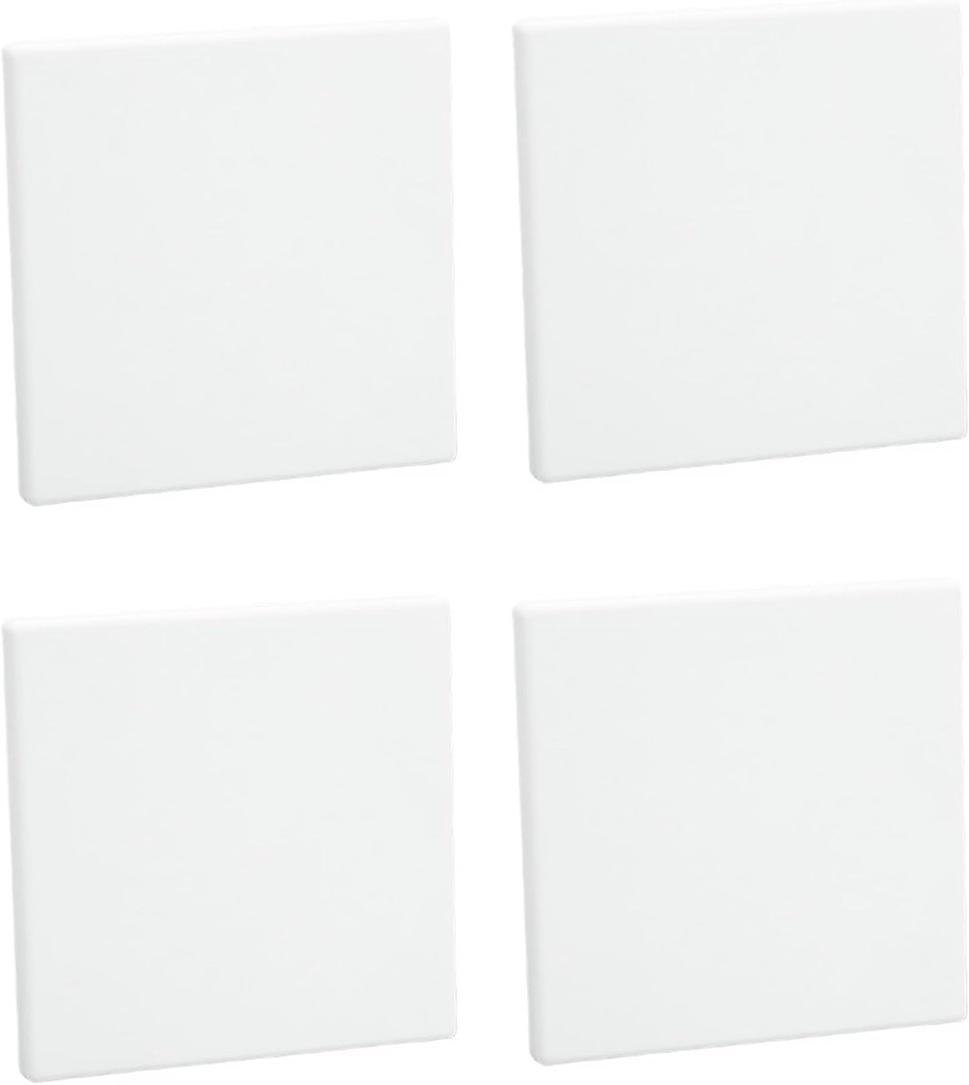 Inbouw, 86 x 86 mm, kunststof stekkerafdekking, inbouw, decoratieve wandgatafdekkingen, vierkant deksel voor ongebruikte stopcontacten of schakelaars