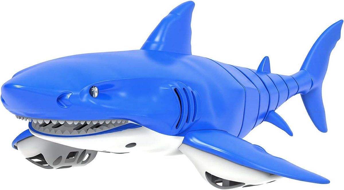 2.4G Haaispeelgoed met afstandsbediening met led-oogverlichting, oplaadbare realistische RC haaiboot, IPX7 waterdicht batterijcompartiment lekvrij ontwerp, voor kinderen van 3-12, ideaal voor zwembad