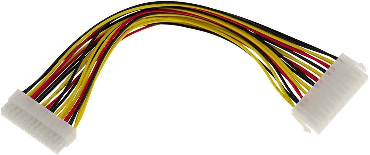 24 Pin Vrouwelijk naar ATX24 Mannelijk - ATX verlengsnoer - 30cm