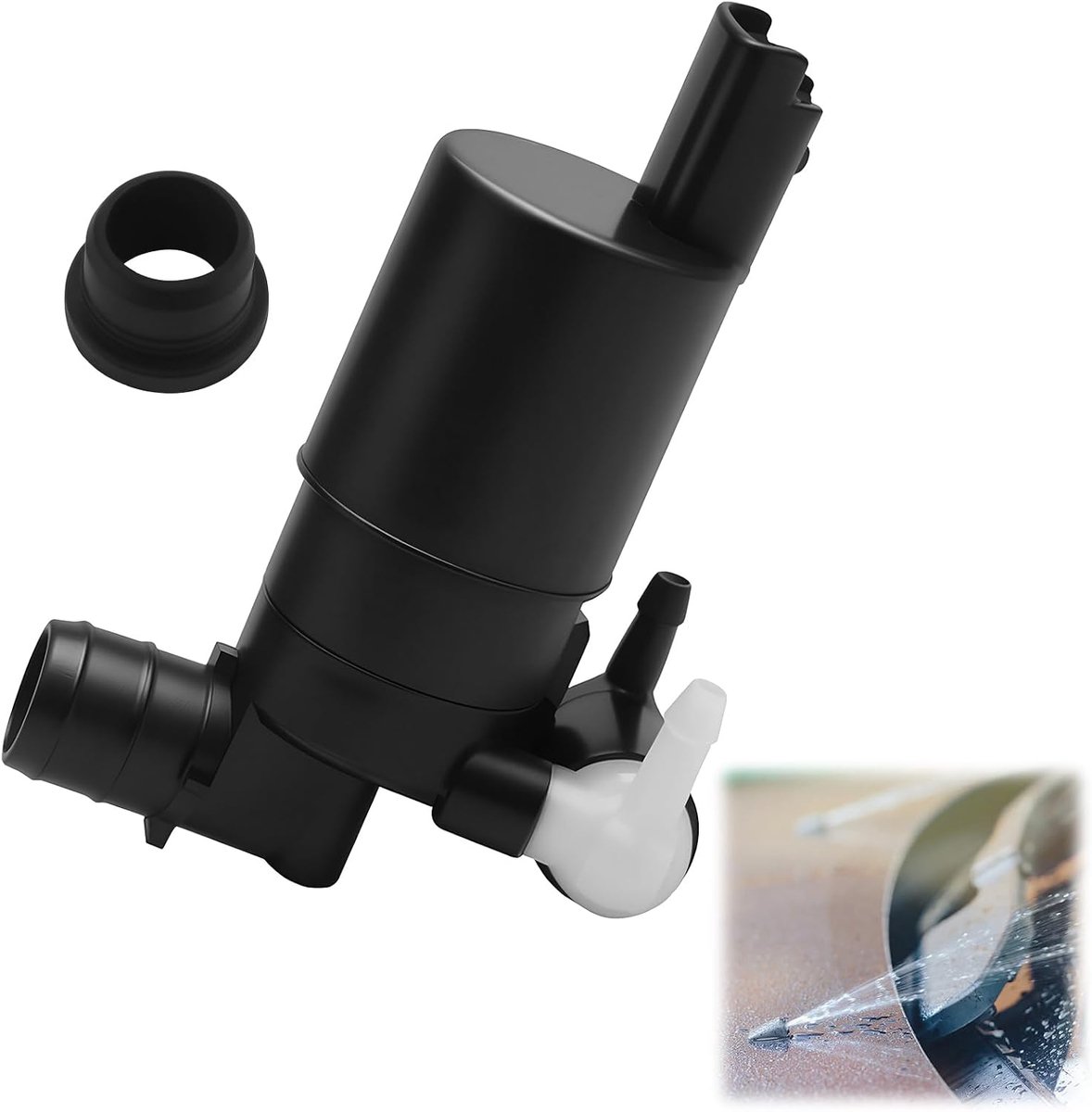 Ruitenwasserspomp, compatibel met Peugeot 207 307, C2 C3 C4, Xsara Picasso, Dacia Sandero Duster Logan, Opel Black Car Ruitenwasserspomp
