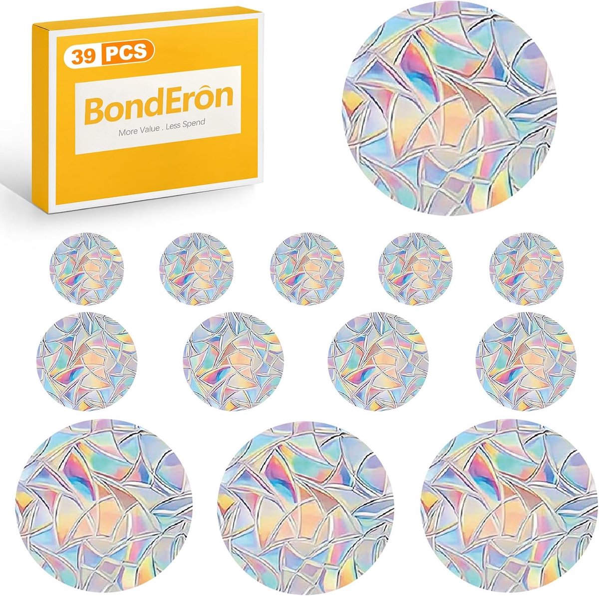 Prisma raamstickerset - 39 stuks - Suncatcher met regenboogeffect - statisch hechtende raamfolie - vogelbescherming - anti-botsing - decoratie voor ramen - glas