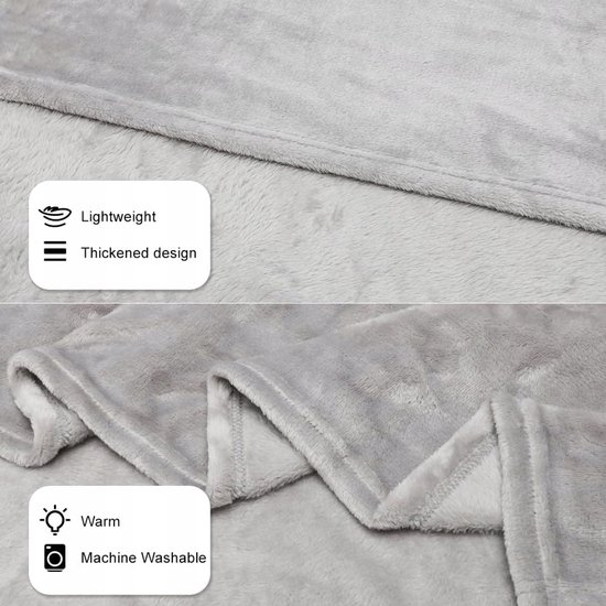 Zachte flanellen deken in Haai design - 150x130cm — afbeelding 2