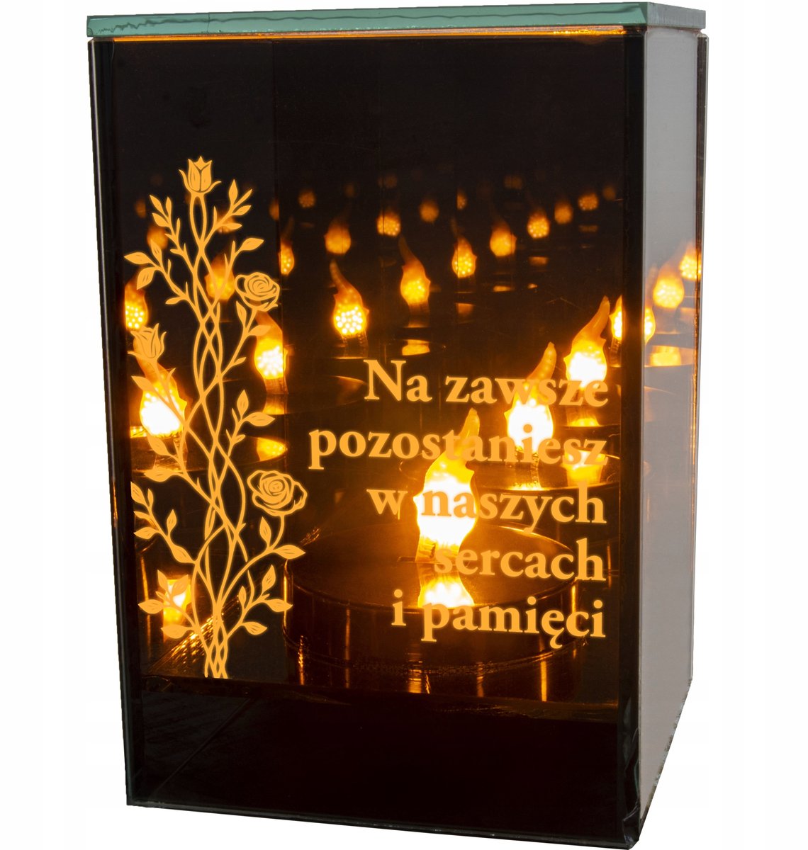 LED Graf Lampion met Oneindig Vlam Effect - Elegante Grafdecoratie