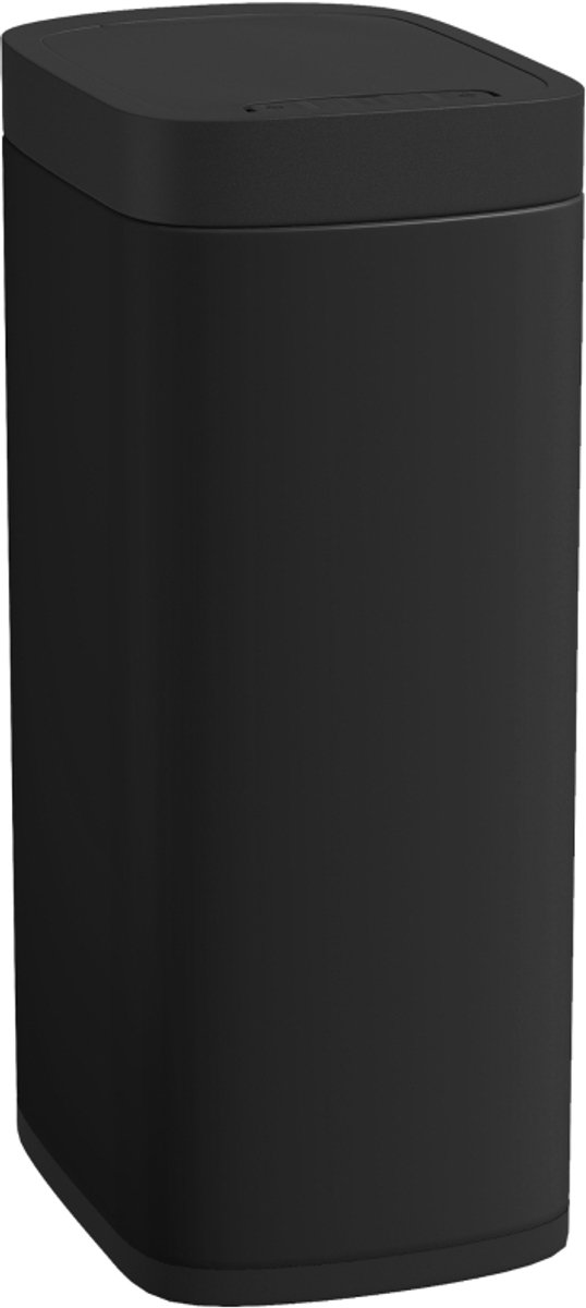 COVREO Sensorprullenbak 50L 26,5x35,5x68 cm zwart metaal, voor keuken