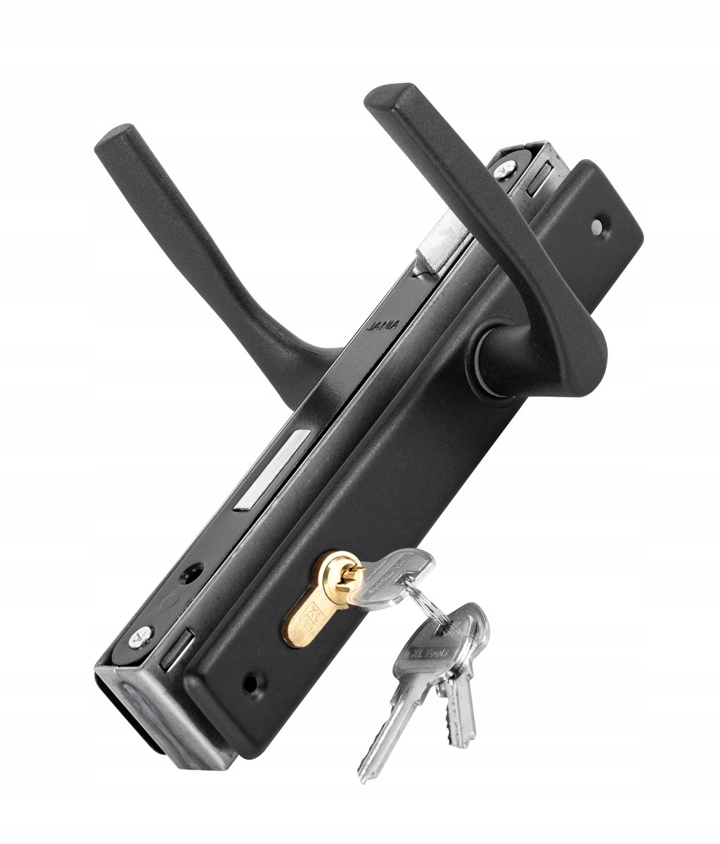 Zwarte Deurbeslag Set: Deurklink, Slot, Cilinder & Cassette