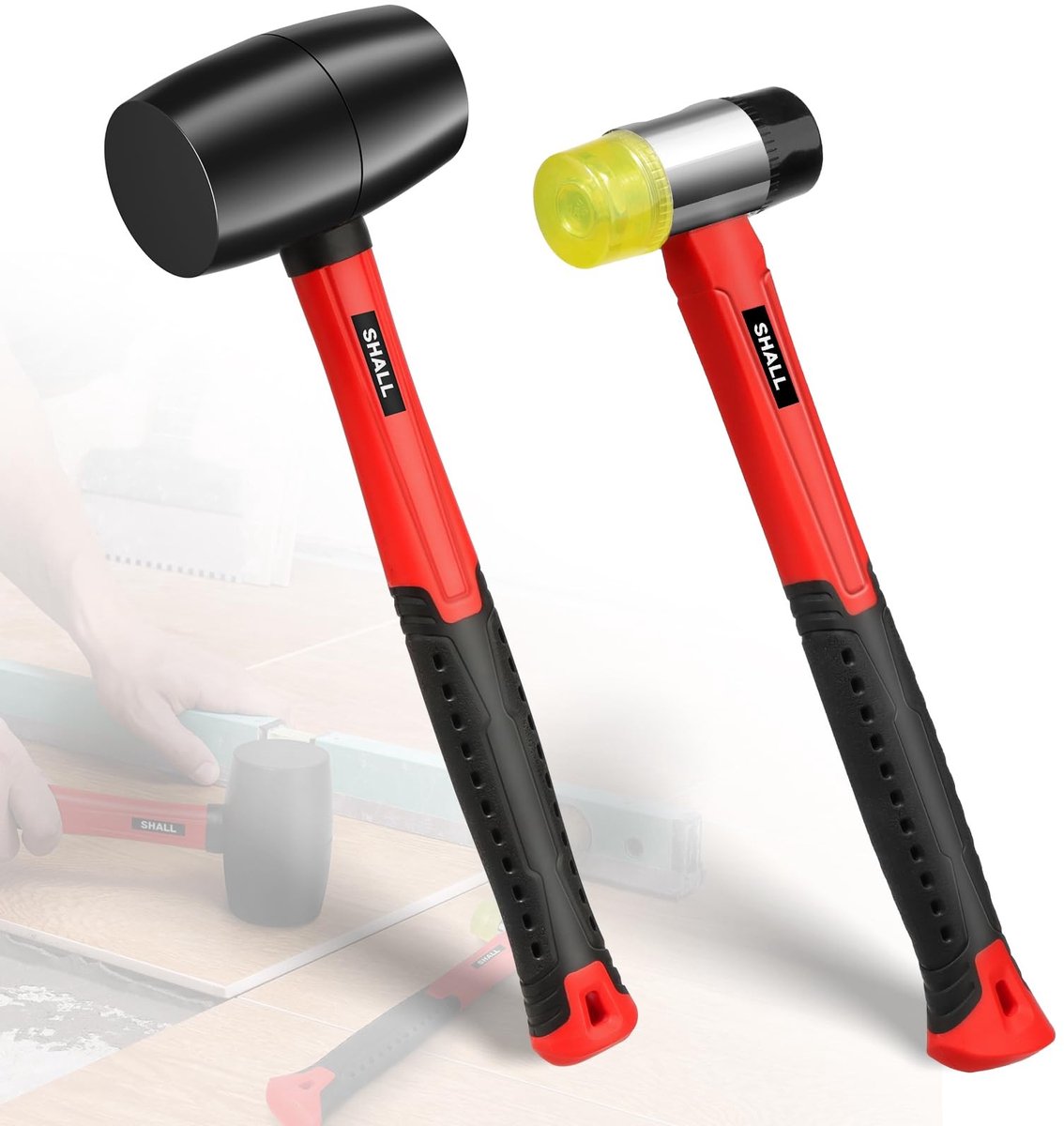 SolidKeus - 2-delige Rubber Hamerset met Shockproof Handvat