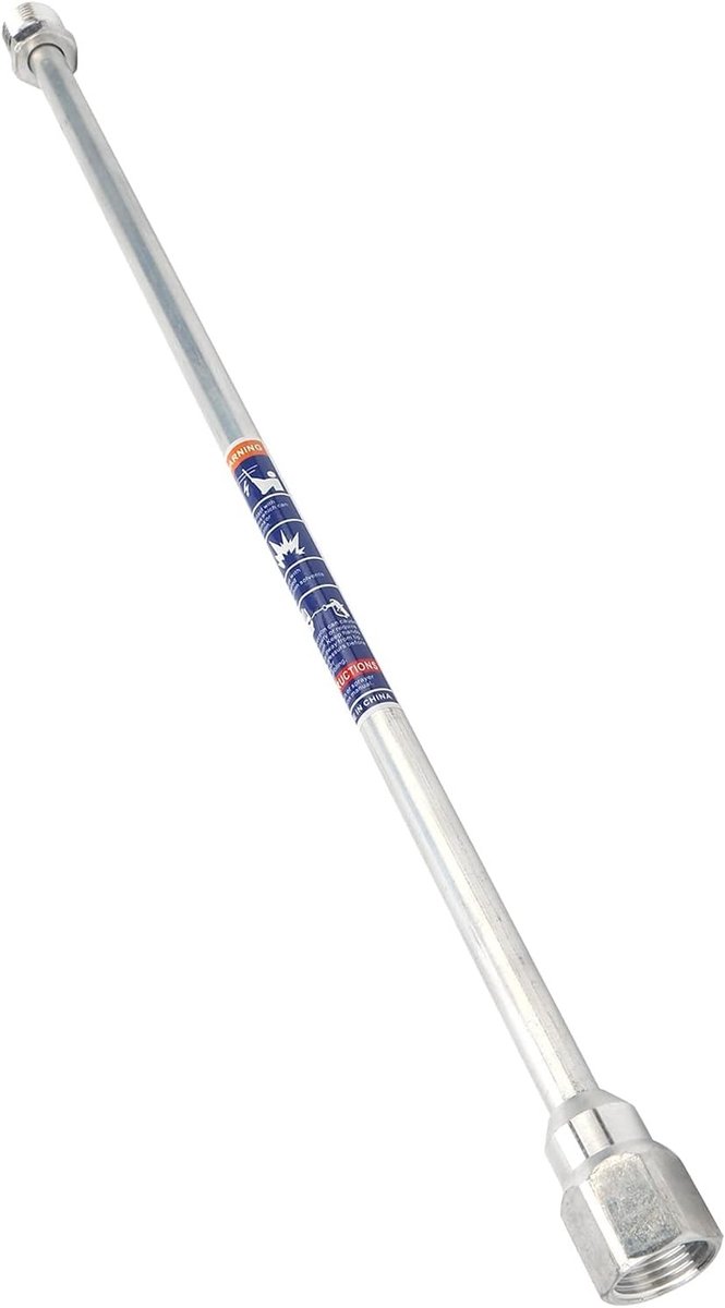 Universele verlengstang voor airless spuitpistool, 50 cm lang, ideaal voor verfprojecten en precisiewerk