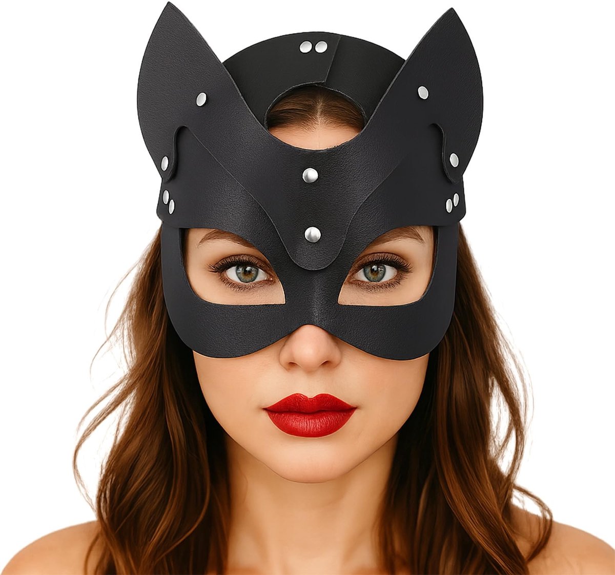 SolidKeus - Lederen Half Masker voor Cosplay en Halloween