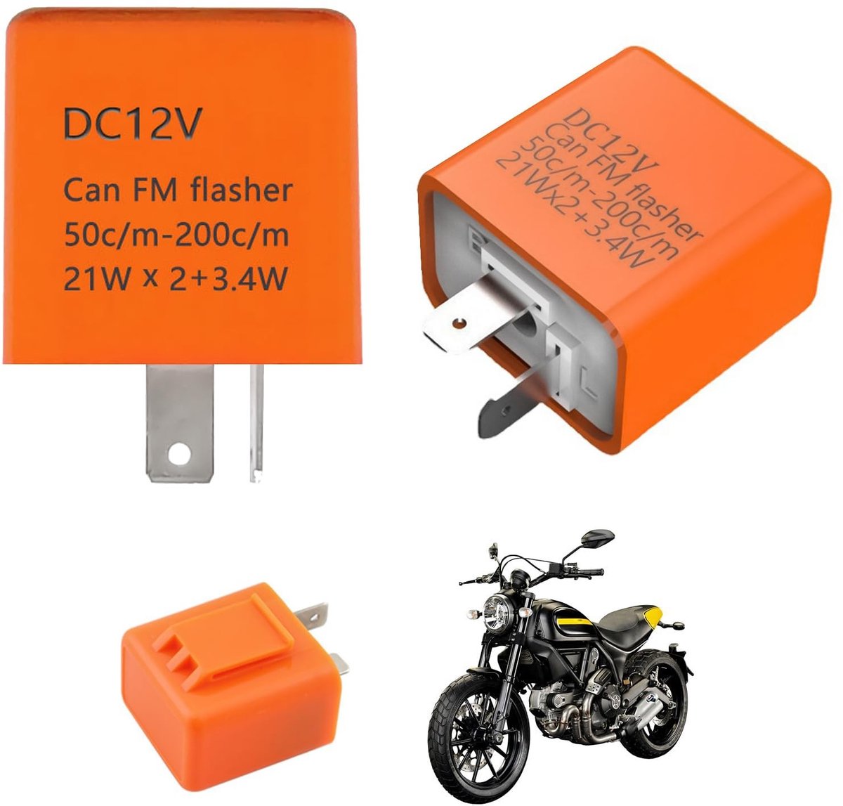SolidKeus - 2 Pin LED Indicator Relay voor Motoren en Scooters