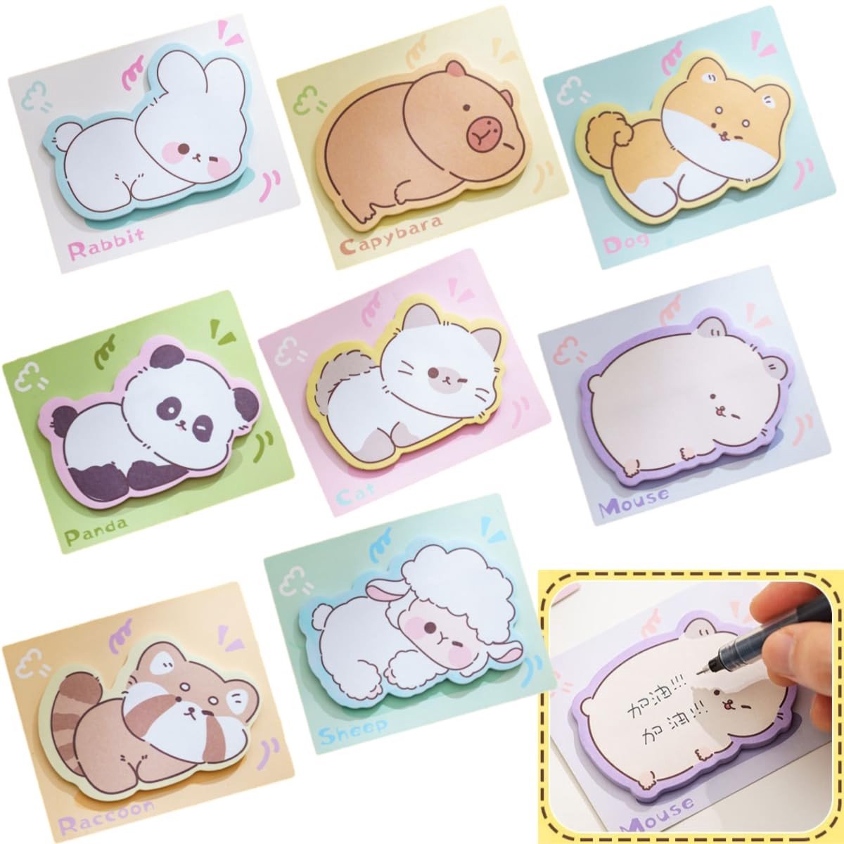 SolidKeus - Set van 350 Schattige Cartoon Dieren Plaknotities
