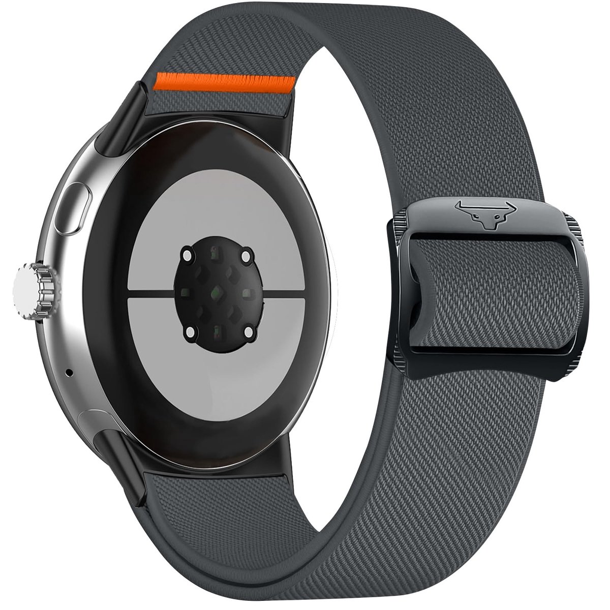 SolidKeus - Elastische Nylon Horlogeband voor Google Pixel 3 45mm