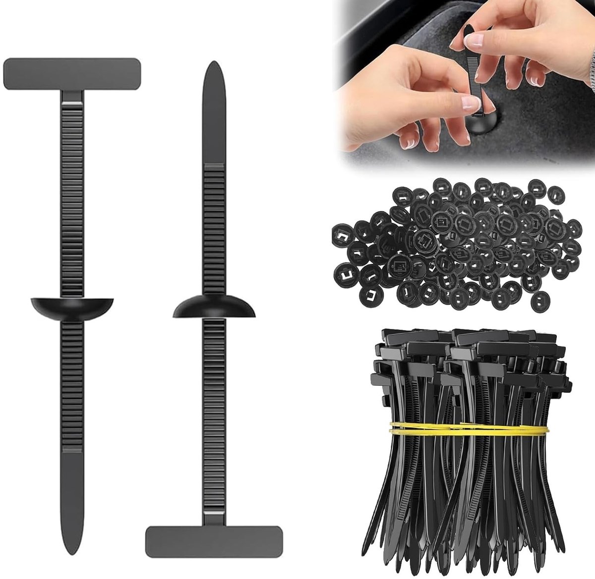 SolidKeus - Set van 50 Plastic Kabelbinders Zwart