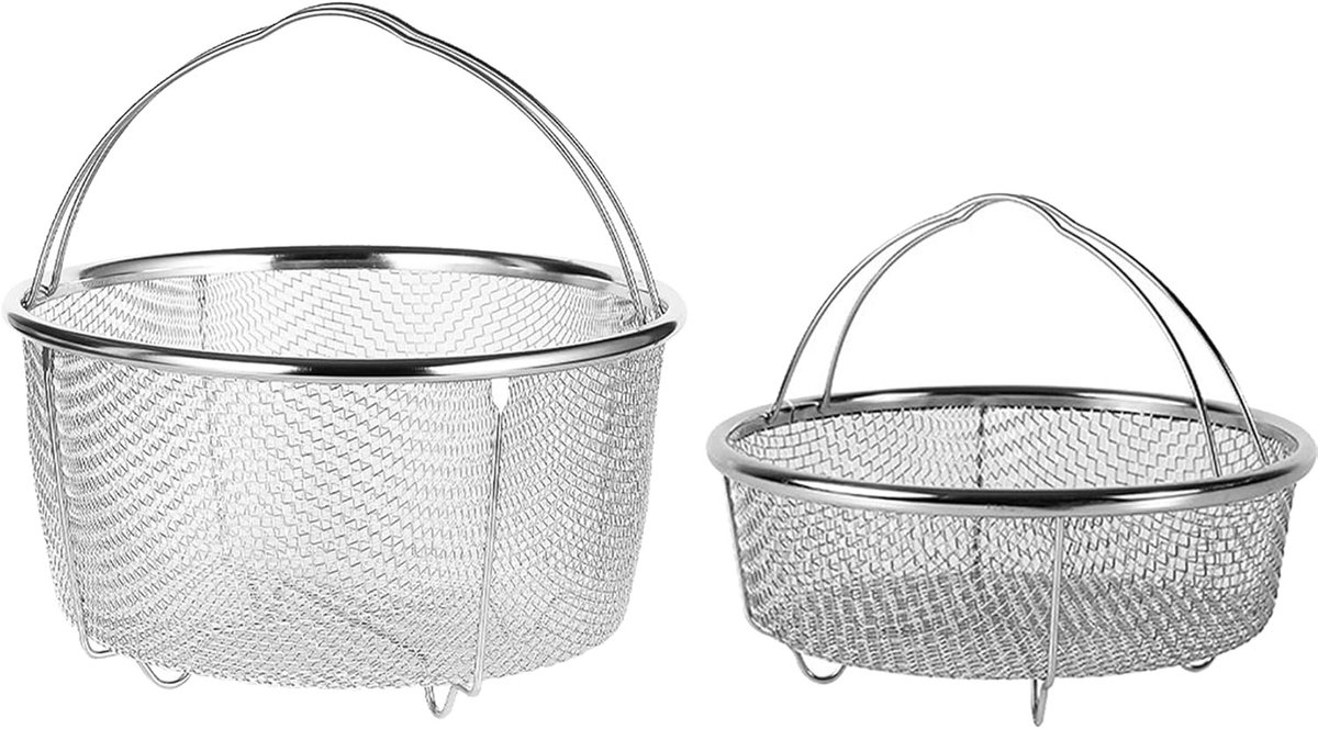 Draagbare Stoompan - Zilver - 20,5 x 19,6 cm - Roestvrij Staal - Multifunctioneel Keukengerei