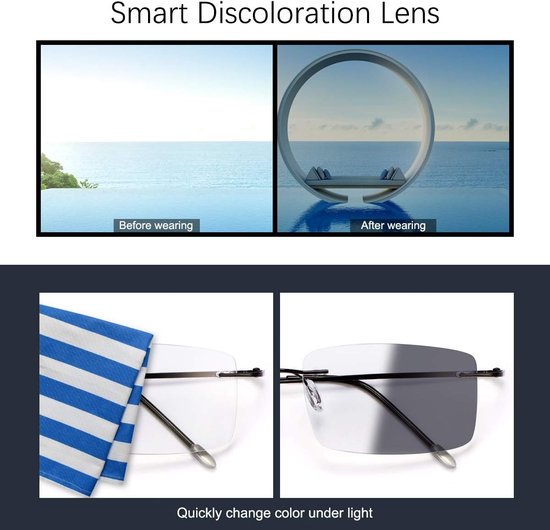 Progressieve Multifocus Overgang Leesbril Blauw Licht Blokkerende Multifocale Computer Zon Lezers Brillen Anti Glare Oogbelasting Lichtgewicht UV400 Zonnebril Eyewear voor Mannen — afbeelding 3