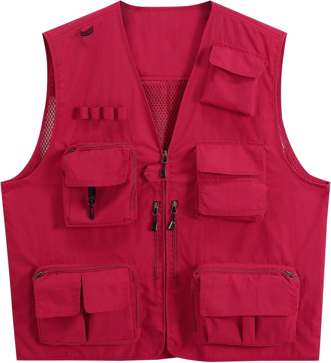 Mannen Outdoor Safari Uitloper Gilet Jacht Wandelen Vissen Multi Pocket Cargo Vest Sneldrogend Fotografie Mesh Vest Top