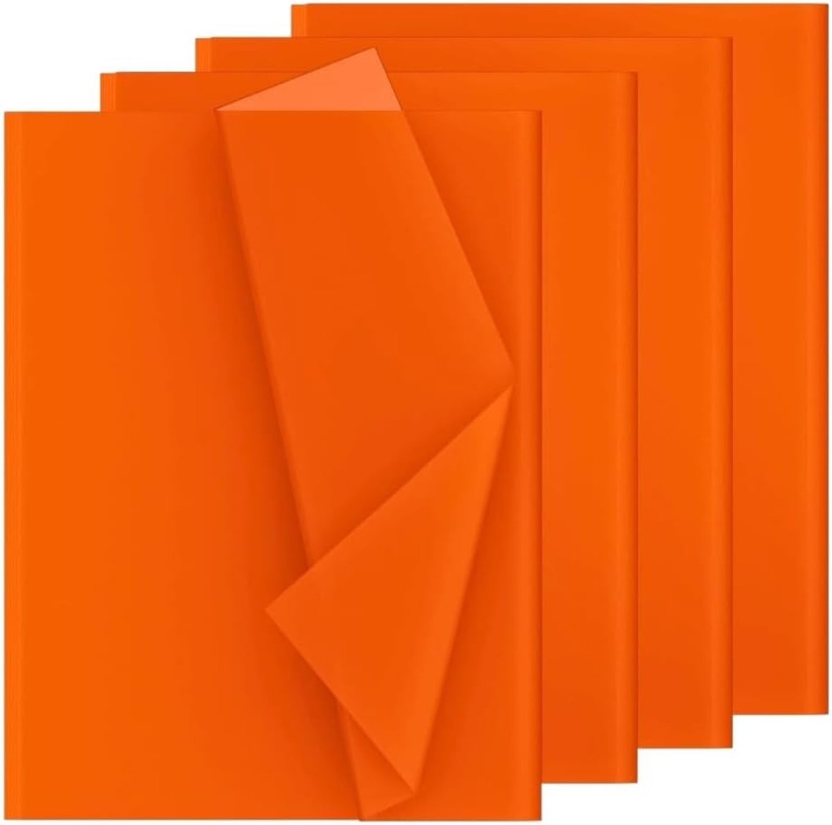 100/120 vellen zijdepapier 35 x 50 cm, knutselpapier, cadeaupapier voor geschenkverpakking, verjaardagsfeest, bruiloft, kunsthandwerk (oranje)