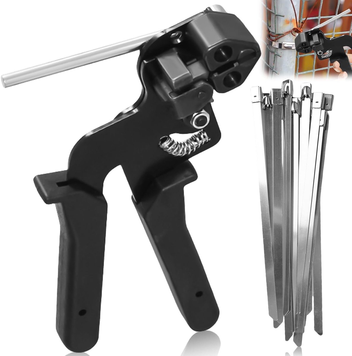 SolidKeus - Kabelbinderset met Pliers en 100 RVS Kabelbinders