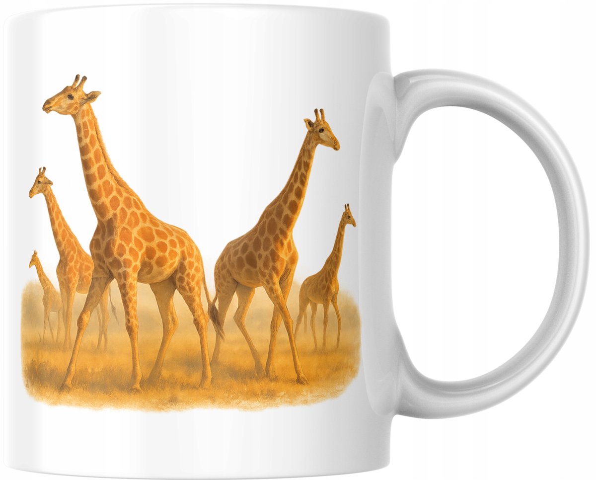Merkloze Mok met Giraffe - Afrikaanse Savanne Design