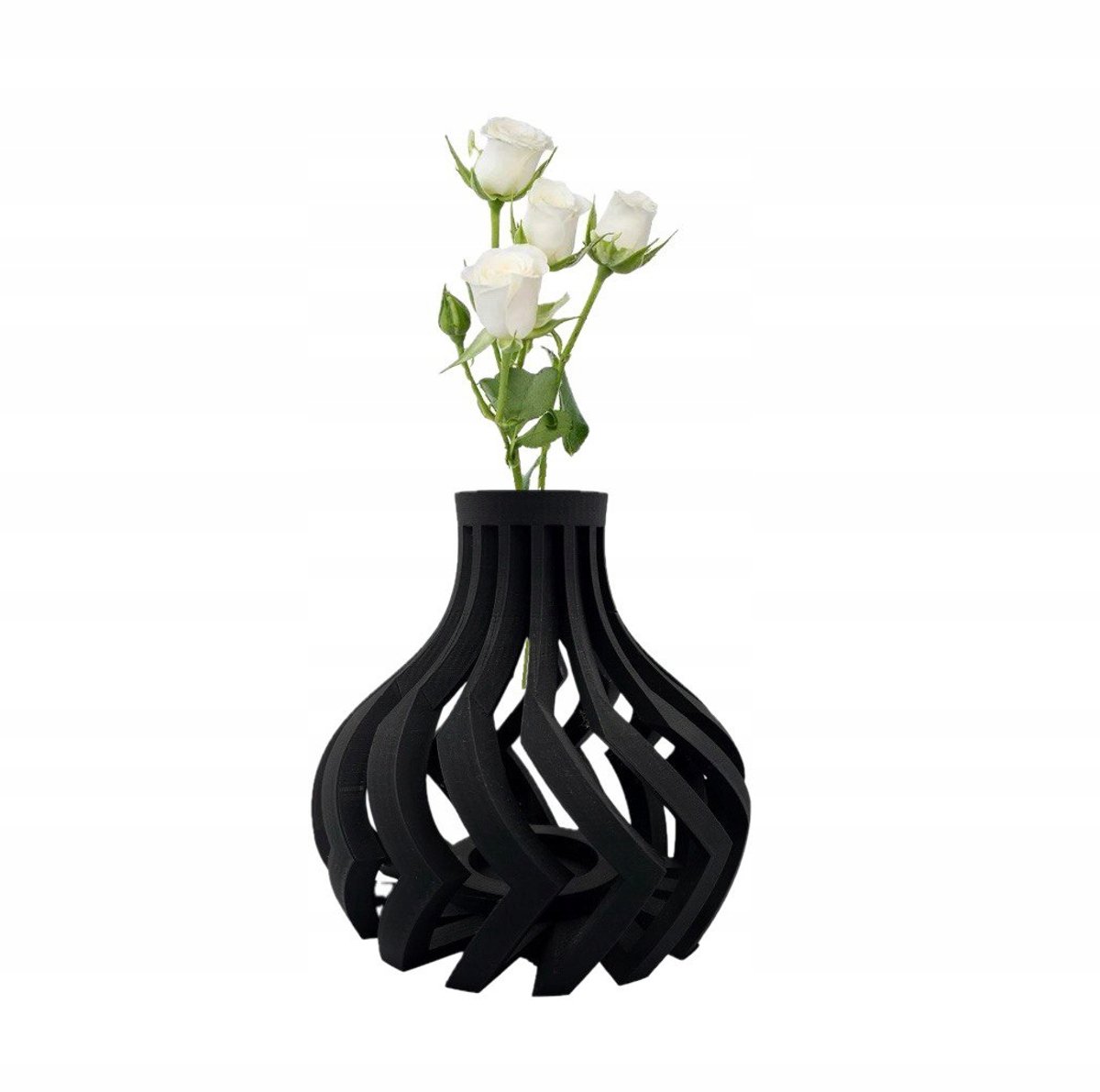 Moderne LOVI Vaas CLASSIC 200mm Zwart - Decoratief en Duurzaam
