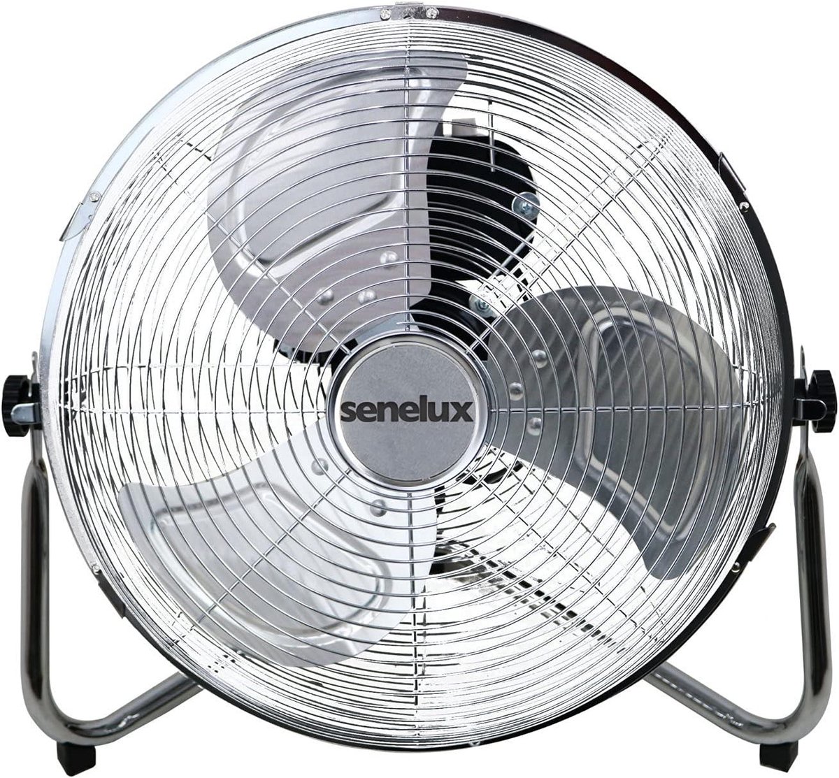 Vloerventilator - Verchroomd - 12 inch - Draagbare Elektrische Ventilator met 3 Snelheden - Voor Thuis, Fitnessstudio of Kantoor