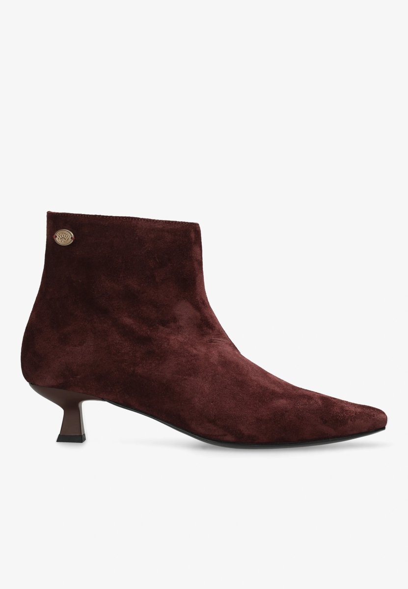 Fred De La Bretoniere - CARA CARLA Ankle Boot Suede Bordo - Maat 39