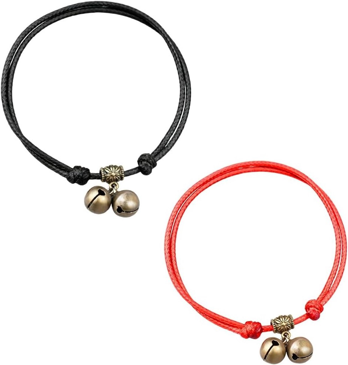 Vintage enkelband met bellen, dames enkelband, perfect voor koppels, Tibetaans stijl, religieus en minimalistisch ontwerp, trendy en uniek accessoire.