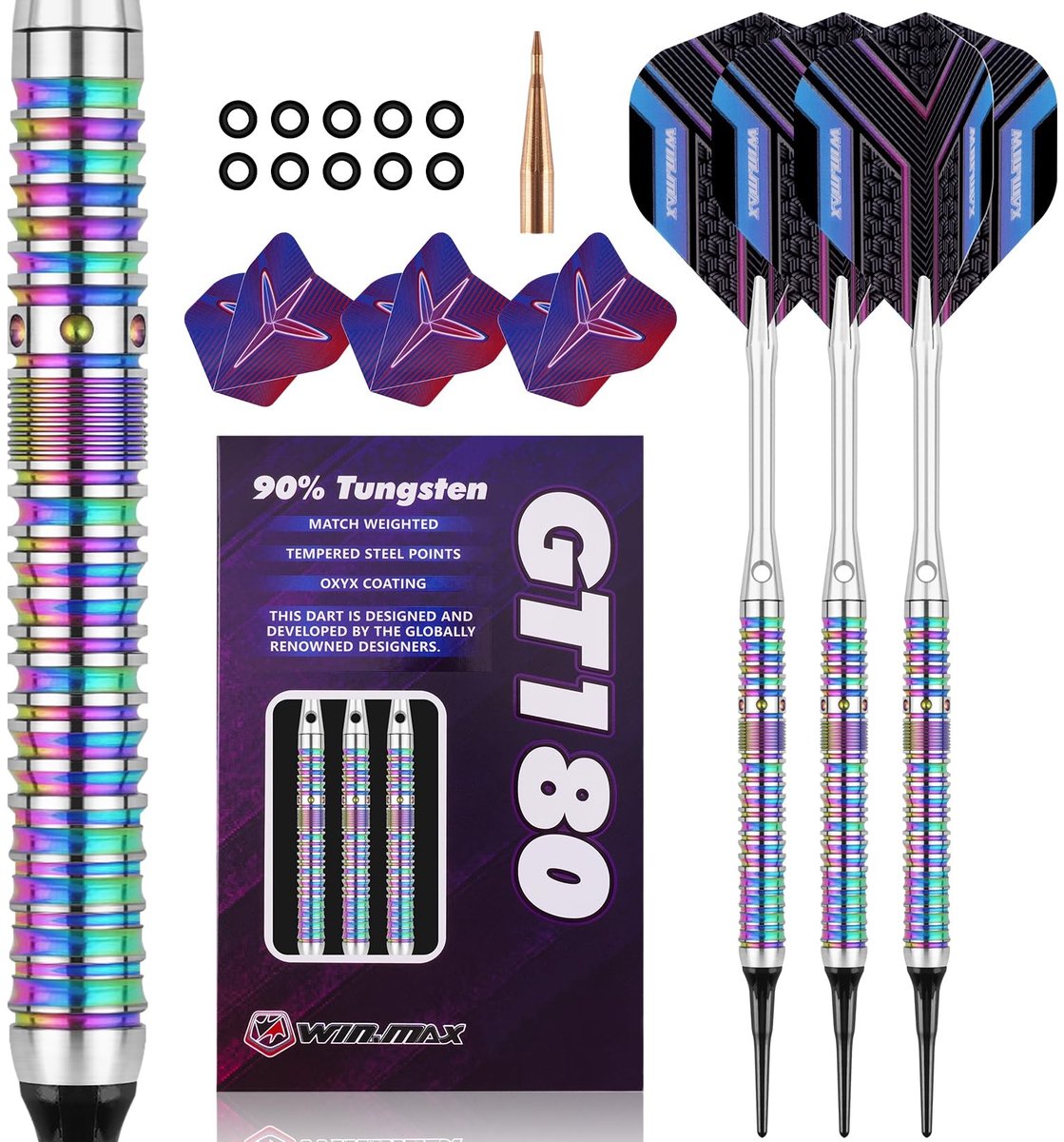 SolidKeus - Professionele Dartpijlen van 90% Tungsten, 3 Stuks