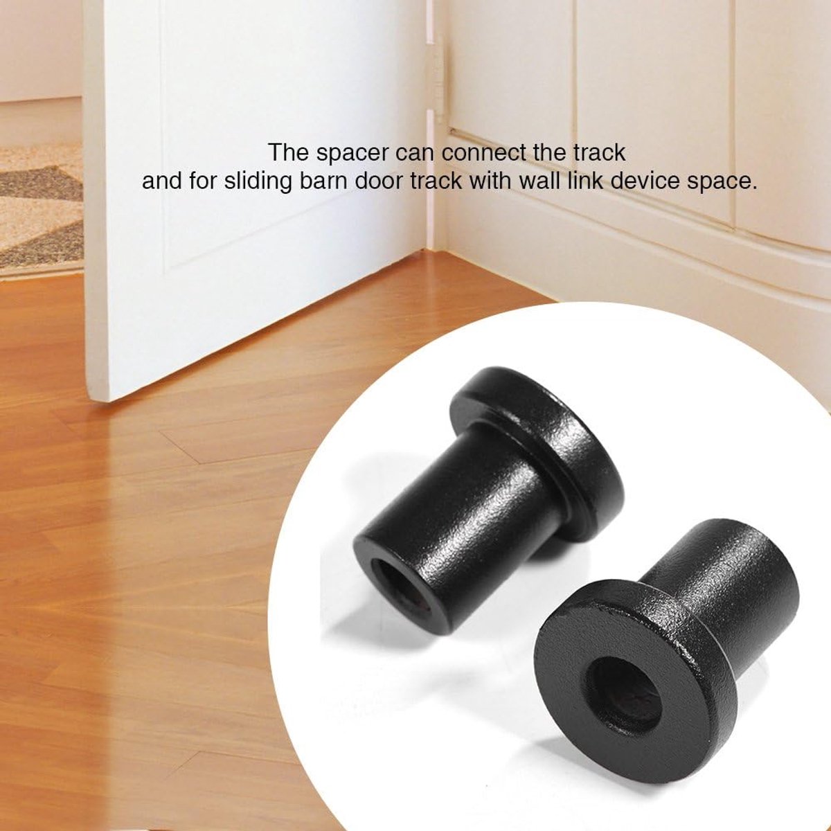 Schuur Deur Spacer, 4 Stks Schuifdeuren Schuur Deur Hardware Muur Track Spacers Koolstofstaal Connector Connecting Device