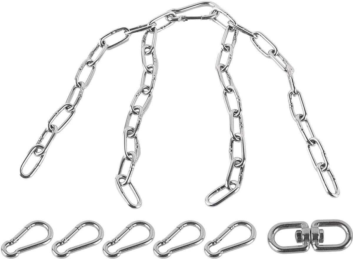 4-Strand Zandzak Hangende Ketting Bokszandzak En Plafondhaak Hangende Ketting Totale Lengte 50cm 360 Graden Rotatie Voor Het Ophangen Van Zandzakken