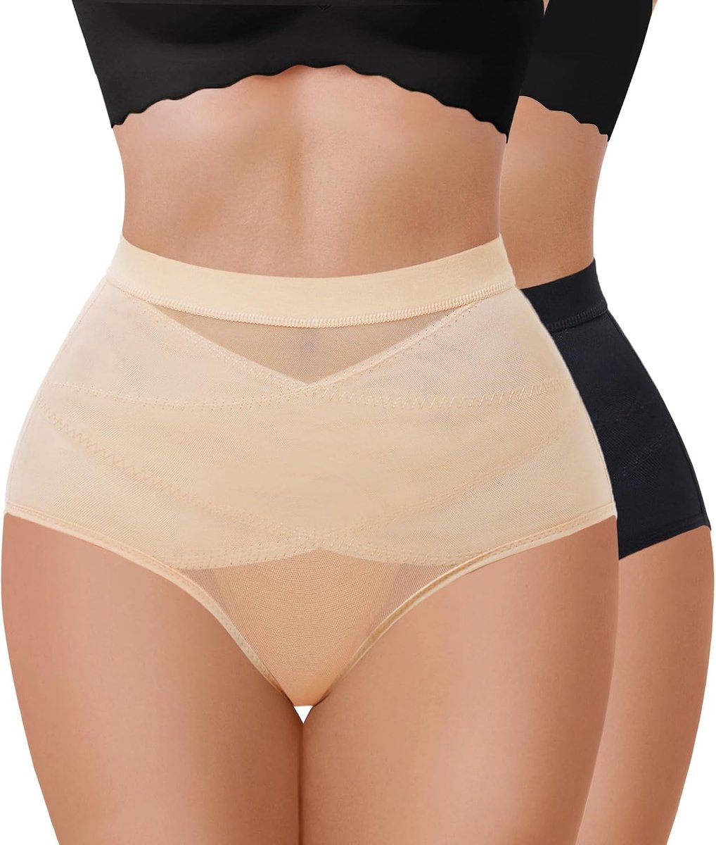 2-delige shapewear dames buikweg onderbroek korsetslips lage taille korsetbroek buik weg body shaper figuurvormend ondergoed korsetbroek