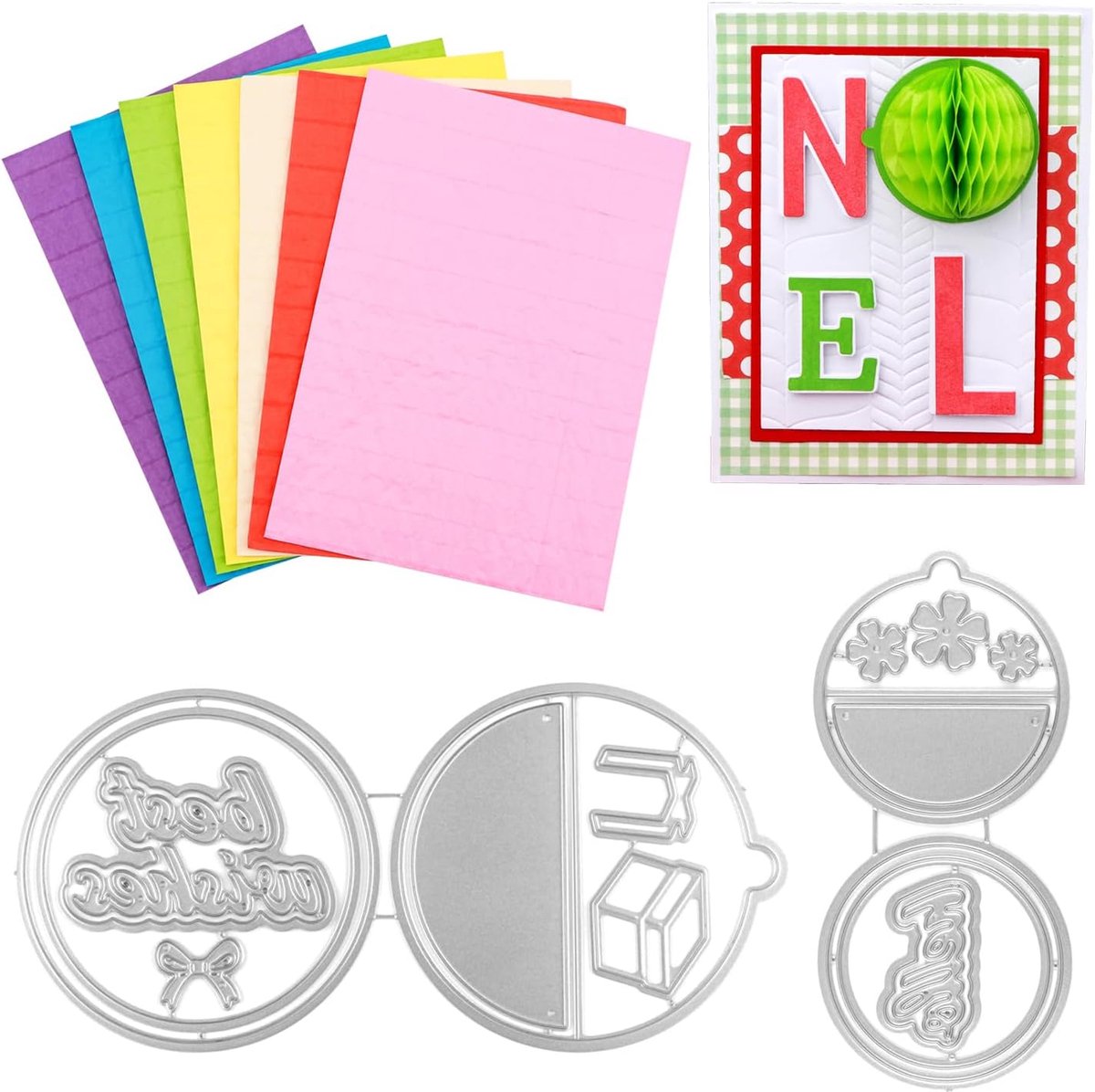 9 Stks/set Honingraat Papier Pads en Ronde Snijmallen Set Whit Magneten Position.for DIY 3D Craft en Pop-Up Kaarten; 30 Lagen 2cm Lijm lijn Ambachten Kaarten Maken Versieringen