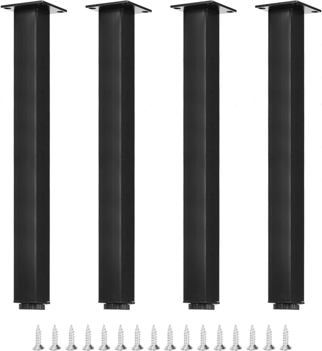 Verstelbare 14 Inch Metalen Meubelpoten - Ideaal voor Banken, Tafels en Kasten - Set van 4 Vervangbare Poten voor Meubels