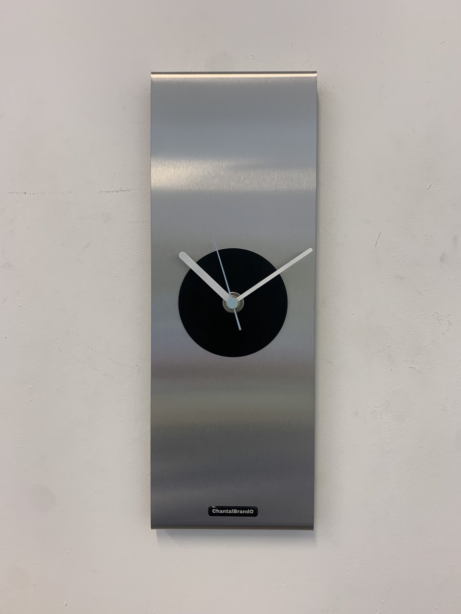 Wandklok RVS Sidney Black